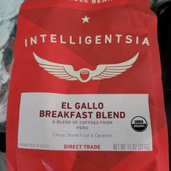 Intelligentsia Coffee, Light Roast Whole Bean Coffee - Organic El Gallo Breakfast Blend Blend 11 Ounce Bag with Flavor Notes of Milk Chocolate, Honey 