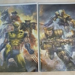 X Lives/Deaths of Wolverine 3 Alan Quah Virgin Variant Connecting Cover Set Xmen
