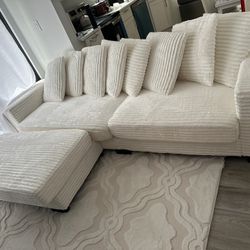 All White Sectional Couch