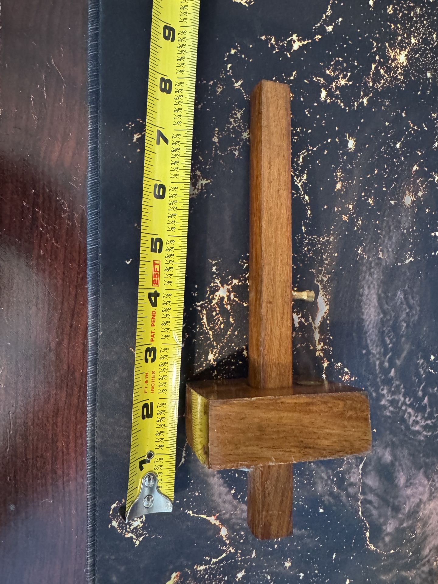 Vintage Woodworking Tool Brass Mortise Marker