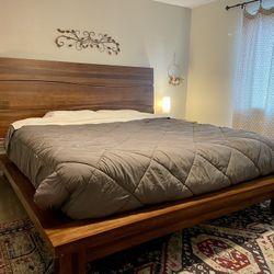 King Bed frame with headboard (sturdy)