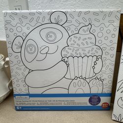 11 Painting Canvases & 4 Wood Pumpkin’s