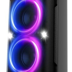 New!!! Bluetooth Party Speaker: 160W Peak Powerful Loud Sound Deep Bass Wirelessarge Subwoofer 15 Hours Battery Life Fast Charging with Le