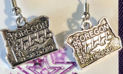 New State of Oregon Dangle Earrings