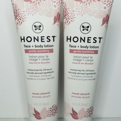 Honest Sweet Almond Face + Body Lotion 2 pack