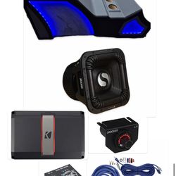 BASS PACKAGE KICKER AUDIO CUSTOM BOX CENTER CONSOLE CHEVY GMC TRUCKS