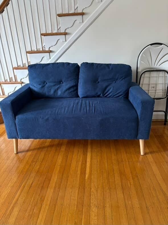 2-Seater Blue Loveseat