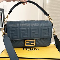 Fendi Baguette Embossed Nappa Handbag