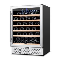24" Single Zone 51-Bottle Wine Cooler - Tylza