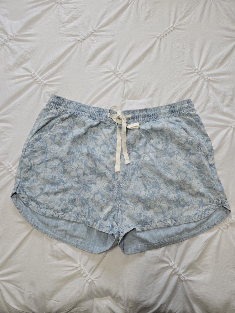 Blue & print summer shorts
