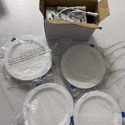 Sunco 4Light, 6 Inch LED Recessed Light, Ceiling Caniess Recessed Lights, Baffle Trim