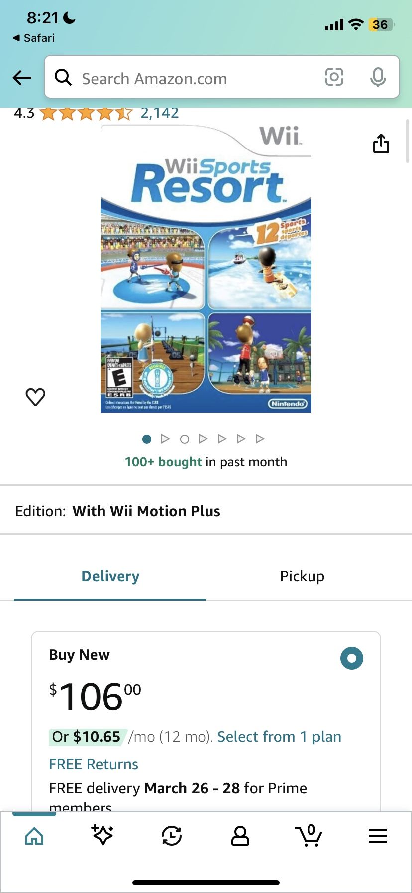 Nintendo Wii sport Resort 