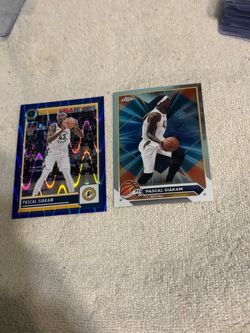Pascal Siakam Card Lot of 2 - Blue Wave /99 & NBA Topps Chrome Indiana Pacers