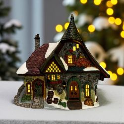 Santas Workbench Crystal Creek Winery Victorian Series Lighted Village Building