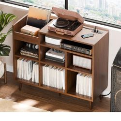 Brand New In Box Modern Vinyl Table Cabinet With Charger Station!!!