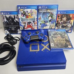 Sony PlayStation 4 Slim Days of Play  CUH-2115B 1TB W/ 1 Controller And 5 Games