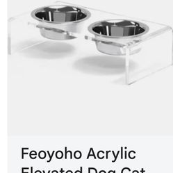 Brand New In Box Acrylic Raised Dog Bowls
