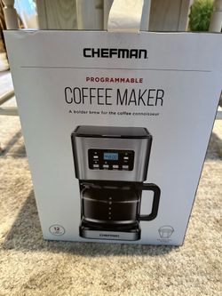 NEW Chefman 12-Cup Programmable Coffee Maker | Stainless Steel | In Box