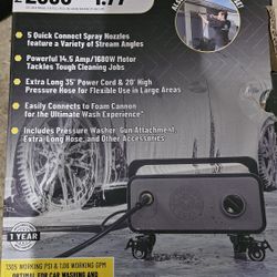 Chemical Guys Pressure Washer, Stubby Nozzle, And Foam Cannon