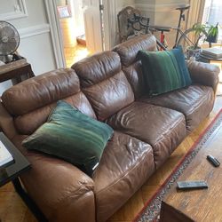 Beautiful Brown Leather Couch  
