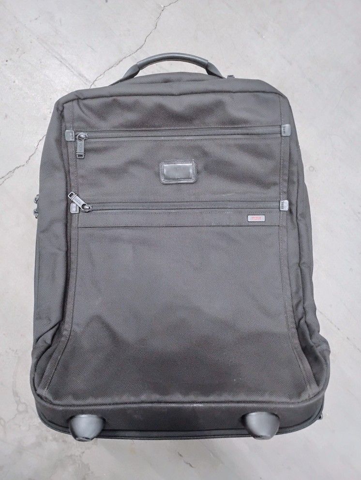 TUMI Alpha Ballistic Black Soft Shell Rolling 2 Wheels Carry On Luggage Bag 22x16x9