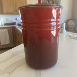 Le Creuset Red Stoneware 5qt Canister
