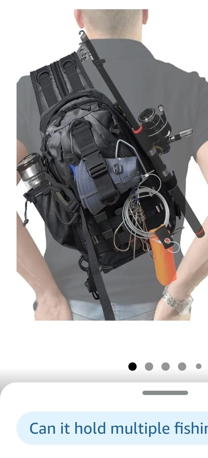 Fishing Backpack Knapsack Mountaineering Outdoor Lure Bag Canvas Large Capacity for Unisex (Black Camouflage)