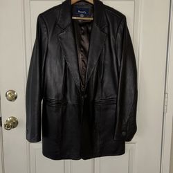 Vintage Denim &Co Leather Coat
