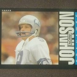 1985 Topps Norm Johnson Seattle Seahawks #387 AFC Pro Bowl Kicker Football Card Vintage Sports Collectible NFL Trading