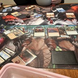 Playmats And At least 300 Mtg Cards