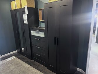 IKEA BRIMNES Black Bedroom Set – Fully Assembled