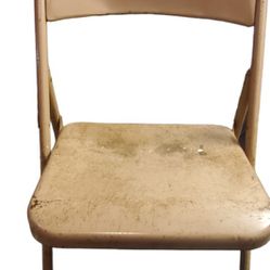 Chair Metal Folding Tan