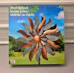 StyleCraft 7-Foot Two-Tone Metal Garden Wind Spinner - Brand New In Box