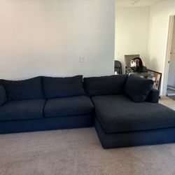 Blue L Shaped Couch