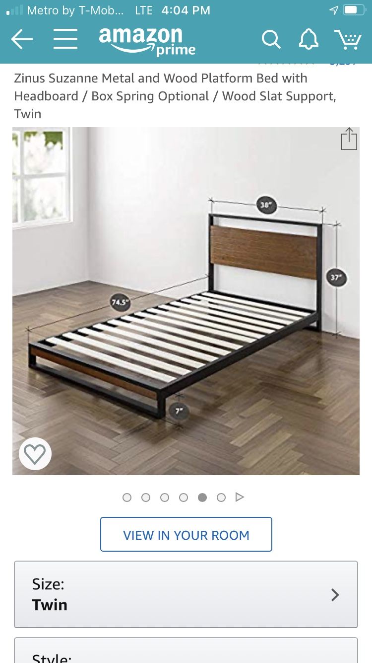 New twin bed frame only .... solo marco de la cama