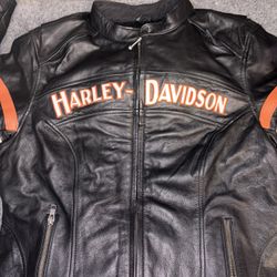 Harley Davidson black leather jacket