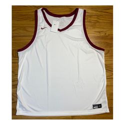 Nike Basketball jersey Burgundy & white Men’s sz 4XL NEW! Big & Tall