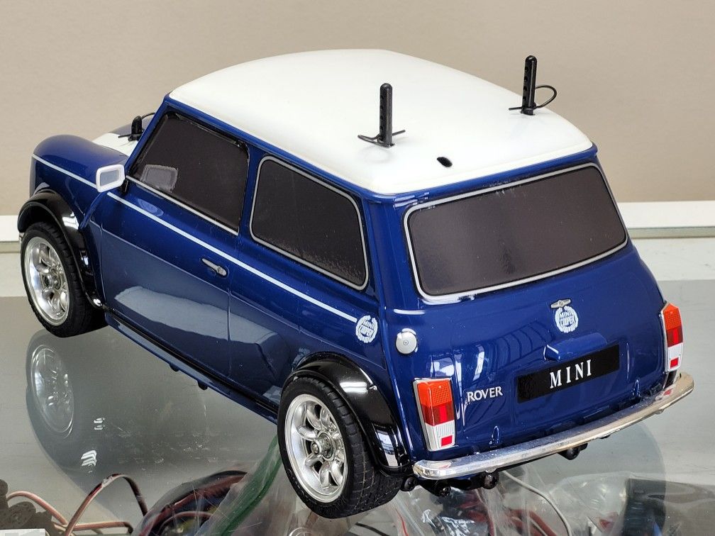 Use Tamiya 1/10 RC Rover Mini Cooper Racing FF M-03 Chassis +Sanwa +