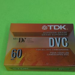 TDK DVC 60 Mini DV Tape Cassette SP60 Superior Grade