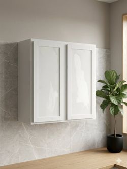 NEW 39”x42” Shaker Wall Cabinet – Light Gray Finish