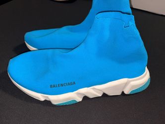 Balenciaga Blue Speed Knit Sneakers
