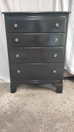 Gorgeous refurbished solid wooden black designed dresser.
