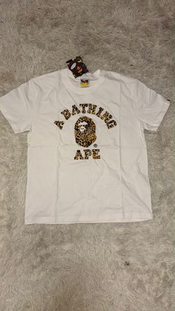 A Bathing Ape BAPE Leopard College Logo Tee