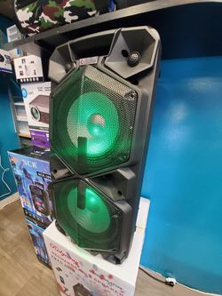 BLUETOOTH SPEAKER DUAL 10INCH RECHARGEABLE LOUD KARAOKE NEW