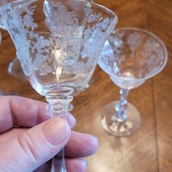Antique Crystal Stemware 7 PC. $300