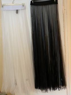 NEW - Women / Girl Mesh Tulle Lace Skirt Petticoat Thin Sarong Long Sheer Underskirt Small Size Only