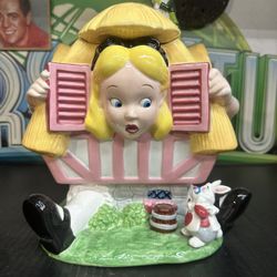 Alice And  Wonderland Vintage Disney Cookie Jar 