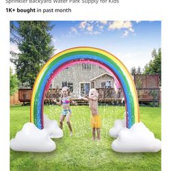 Inflatable Rainbow Cloud Sprinkler Toys,