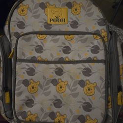 Winnie The Pooh Diaper Bag & Vibrating Bouncer Chair
