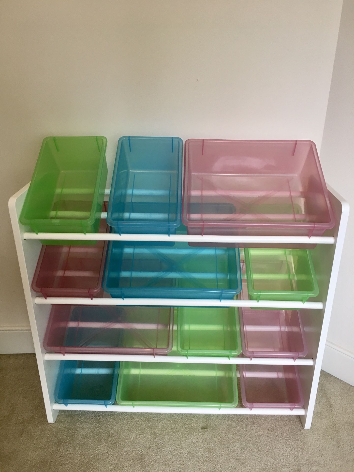 Pending pickup - Kids toy storage and organizer with 12 bins